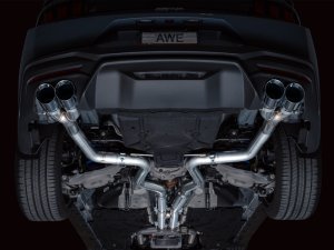 Ford Mustang Performance Exhaust - AWE Tuning - Cat-Back Track Edition - Chrome Silver - 2024+ Ford Mustang Performance Exhaust - AWE Tuning - Cat-Back Track Edition - Chrome Silver - 2024+